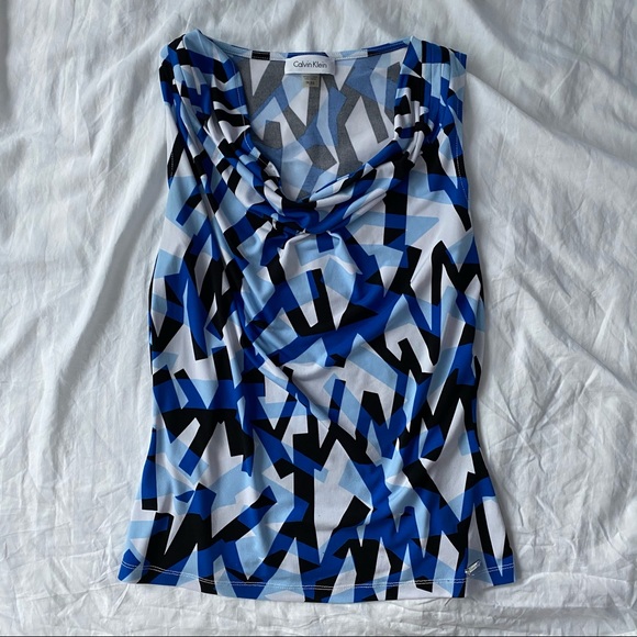 Calvin Klein Cowl Neck Sleeveless Top - Picture 2 of 4